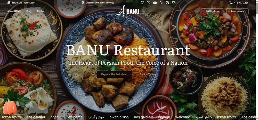 Banu Restaurant in Toronto